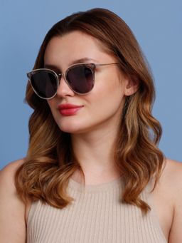 SunVoir - Full Frame Metal Plastic Cat Eye Polarized Women Sunglasses-Svr-11700-C026 (56)