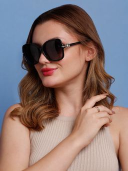 SunVoir - Full Frame Metal Plastic Oversized Polarized Women Sunglasses-Svr-11703-C025 (60)