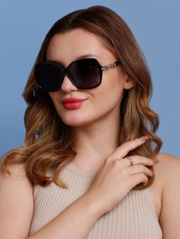 SunVoir - Full Frame Metal Plastic Oversized Polarized Women Sunglasses-Svr-11705-C025 (61)