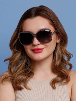 SunVoir - Full Frame Metal Plastic Oversized Polarized Women Sunglasses-Svr-11705-C042 (61)