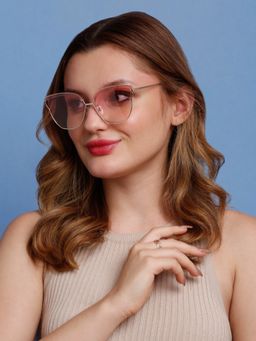 SunVoir - Full Frame Metal Butterfly Uv Protected Women Sunglasses-Svr-11706-C103 (57)