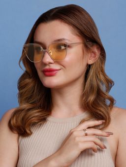 SunVoir - Full Frame Metal Butterfly Uv Protected Women Sunglasses-Svr-11706-C104 (57)