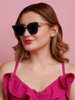 SunVoir - Full Frame Metal Plastic Square Polarized Women Sunglasses-Svr-11707-C025 (53)