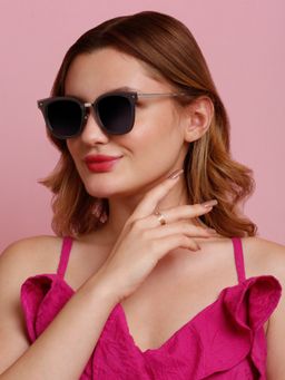 SunVoir - Full Frame Metal Plastic Square Polarized Women Sunglasses-Svr-11707-C026 (53)