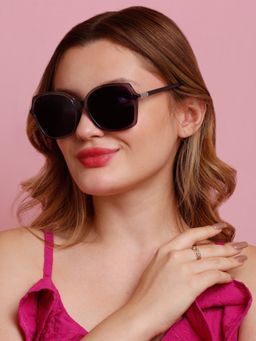 SunVoir - Full Frame Metal Plastic Oversized Polarized Women Sunglasses-Svr-11711-C045 (59)