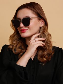 SunVoir - Full Frame Metal Polarized Women Sunglasses-Svr-11712-C041 (54)