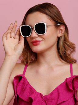 SunVoir - Full Frame Metal Oversized Polarized Women Sunglasses-Svr-11713-C049 (56)