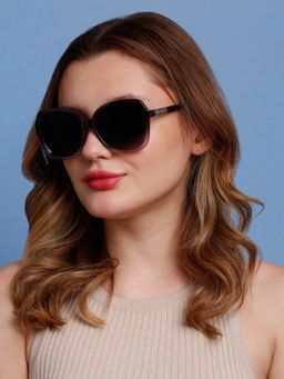 SunVoir - Full Frame Metal Plastic Oversized Polarized Women Sunglasses-Svr-11714-C045 (59)