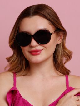 SunVoir - Full Frame Metal Plastic Oversized Polarized Women Sunglasses-Svr-11715-C045 (60)