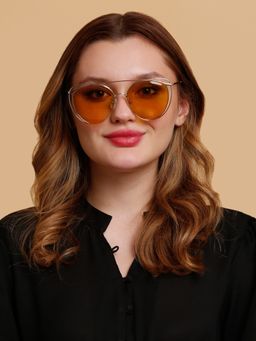 SunVoir - Full Frame Metal Butterfly Polarized Women Sunglasses-Svr-11716-C104 (57)