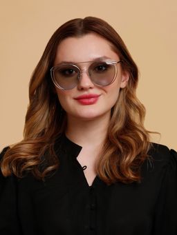 SunVoir - Full Frame Metal Butterfly Polarized Women Sunglasses-Svr-11716-C202 (57)