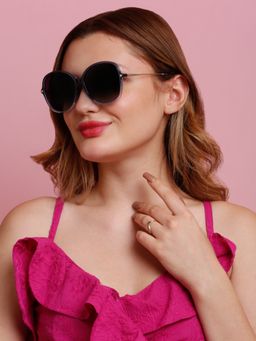 SunVoir - Full Frame Metal Plastic Oversized Polarized Women Sunglasses-Svr-11718-C047 (59)