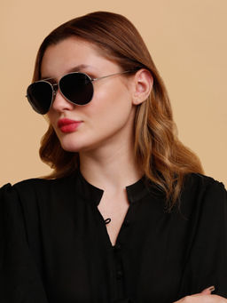 SunVoir - Full Frame Metal Aviator Polarized Women Sunglasses-Svr-11719-C201 (61)