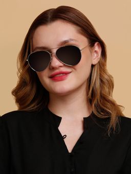 SunVoir - Full Frame Metal Aviator Polarized Women Sunglasses-Svr-11719-C206 (61)