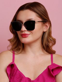 SunVoir - Full Frame Metal Plastic Cat Eye Polarized Women Sunglasses-Svr-11730-C025 (60)