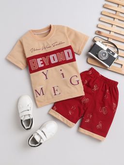 FOURFOLDS - Boys Fawn T-Shirt and Shorts (Set of 2)