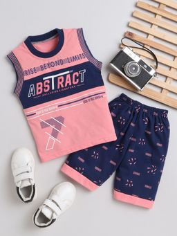 FOURFOLDS - Boys Pink T-Shirt and Shorts (Set of 2)