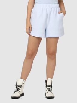 GAP - Women Blue Mid-Rise Regular Fit Textured Shorts