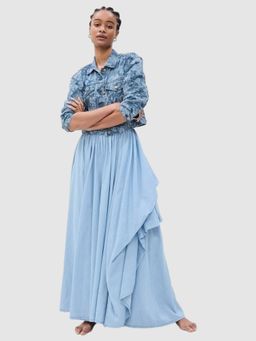 GAP - Women Blue Floral Denim Jacket