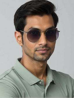 Vincent Chase - Grey Full Rim Rhombus 100% UV Protected Grey Lens Sunglasses