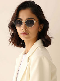 John Jacobs - Full Rim Cat Eye Stylish & Premium Grey Lens Sunglasses