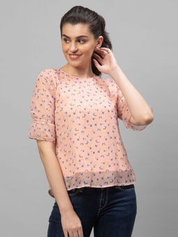 Globus - Peach Printed Top