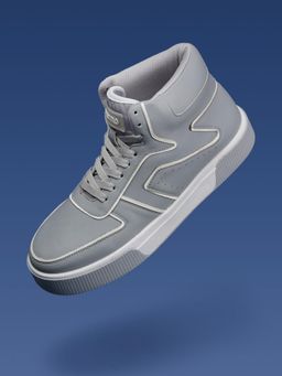 Metro - Men Grey Lace Up Closure Casual Sneakers