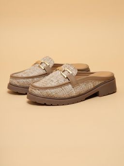 ERIDANI - Arthur Beige Buckle Loafers