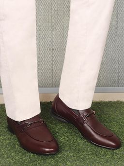 Carlton London - Men Brown Bit Slip-On Loafer Shoes