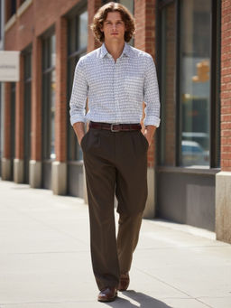 TAHVO - Men Printed White Shirt
