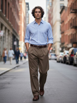 TAHVO - Men Blue Printed Shirt