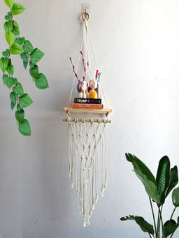 Ecofynd - Single Macrame Hanging Shelf