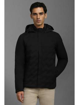 Louis Philippe - Men Casual Black Solid Jacket