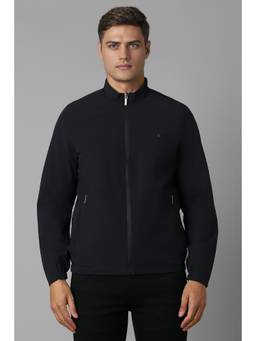 Louis Philippe - Men Casual Navy Blue Solid Reversible Jacket