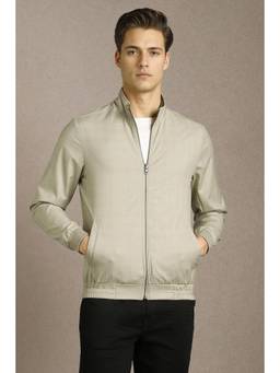 Louis Philippe - Men Casual Beige Checked Reversible Jacket