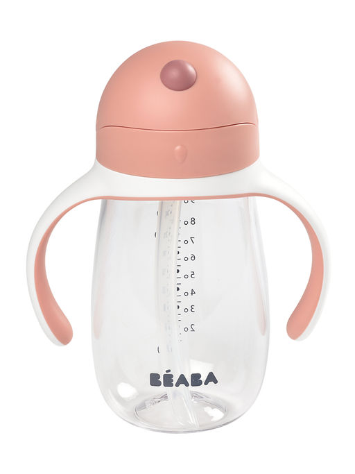 Beaba Straw Cup - 300ml, Vintage Pink, 8m+