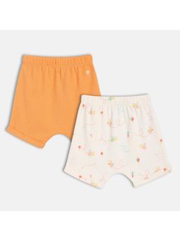 MINI KLUB - Cotton Bee Printed & Solid Shorts (Pack of 2)
