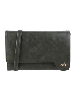 Metro - Women Black Synthetic Flap Over Sling Bag