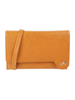 Metro - Women Tan Synthetic Flap Over Sling Bag