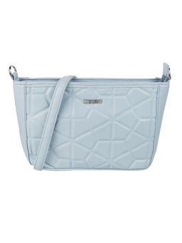 Metro - Women Blue Synthetic Zip Top Sling Bag
