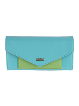 Mochi - Women Turquoise Synthetic Bifold Wallet