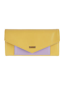Mochi - Women Yellow Synthetic Bifold Wallet