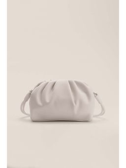 NA-KD - Small Gathered Pouch Bag-Off-white