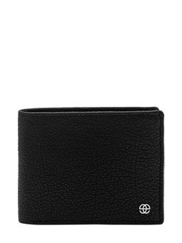 Eske - Patt Leather Men's Two Fold Wallet Black Fortuna