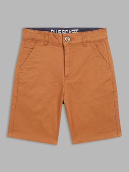 Blue Giraffe - Boys Rust Solid Shorts