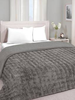 FABINALIV - Mouse Checked Mild Winter 600 Gsm Woollen Double Bed Comforter King