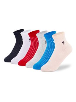 Supersox - Kids Multi-Color Solid Socks (Pack of 6)