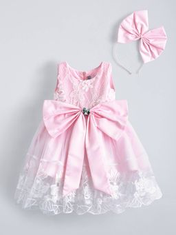 Hopscotch - Oversized Bow Applique Party Dress