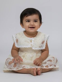 Hopscotch - Lace Self Design Party Dress