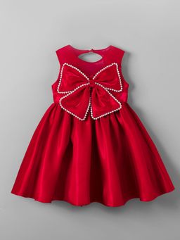 Hopscotch - Bow Applique Beaded Dress